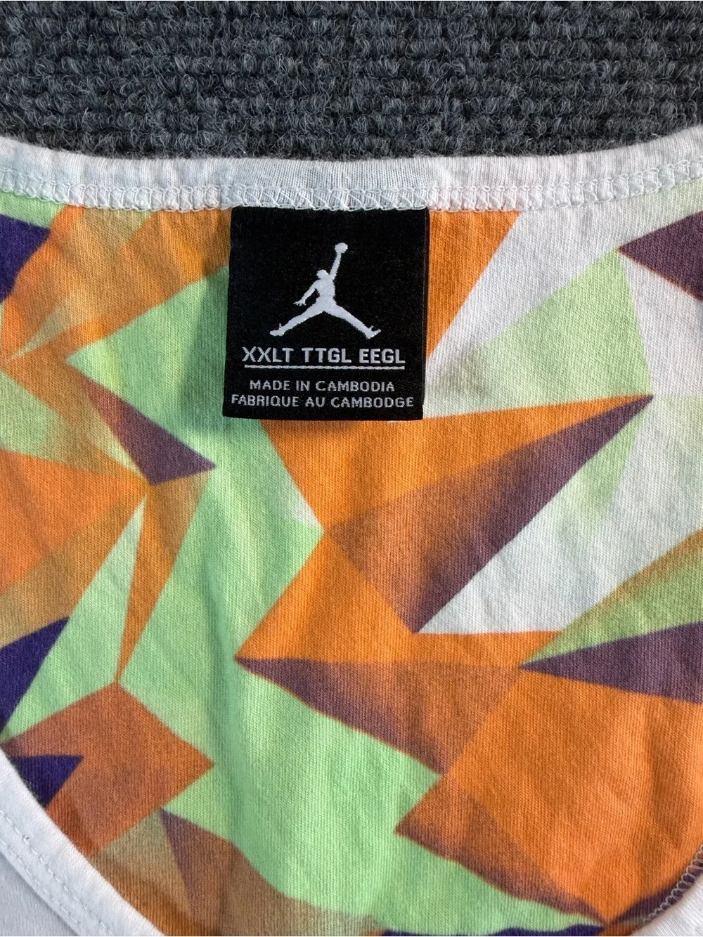 Jordan Men's Y2K Style White Bugs Bunny Space Jam Geometric Tank Top Size XXLT